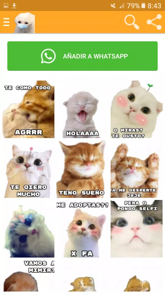 Скачать Stickers de gatos para Whatsapp en cuarentena APK для Android