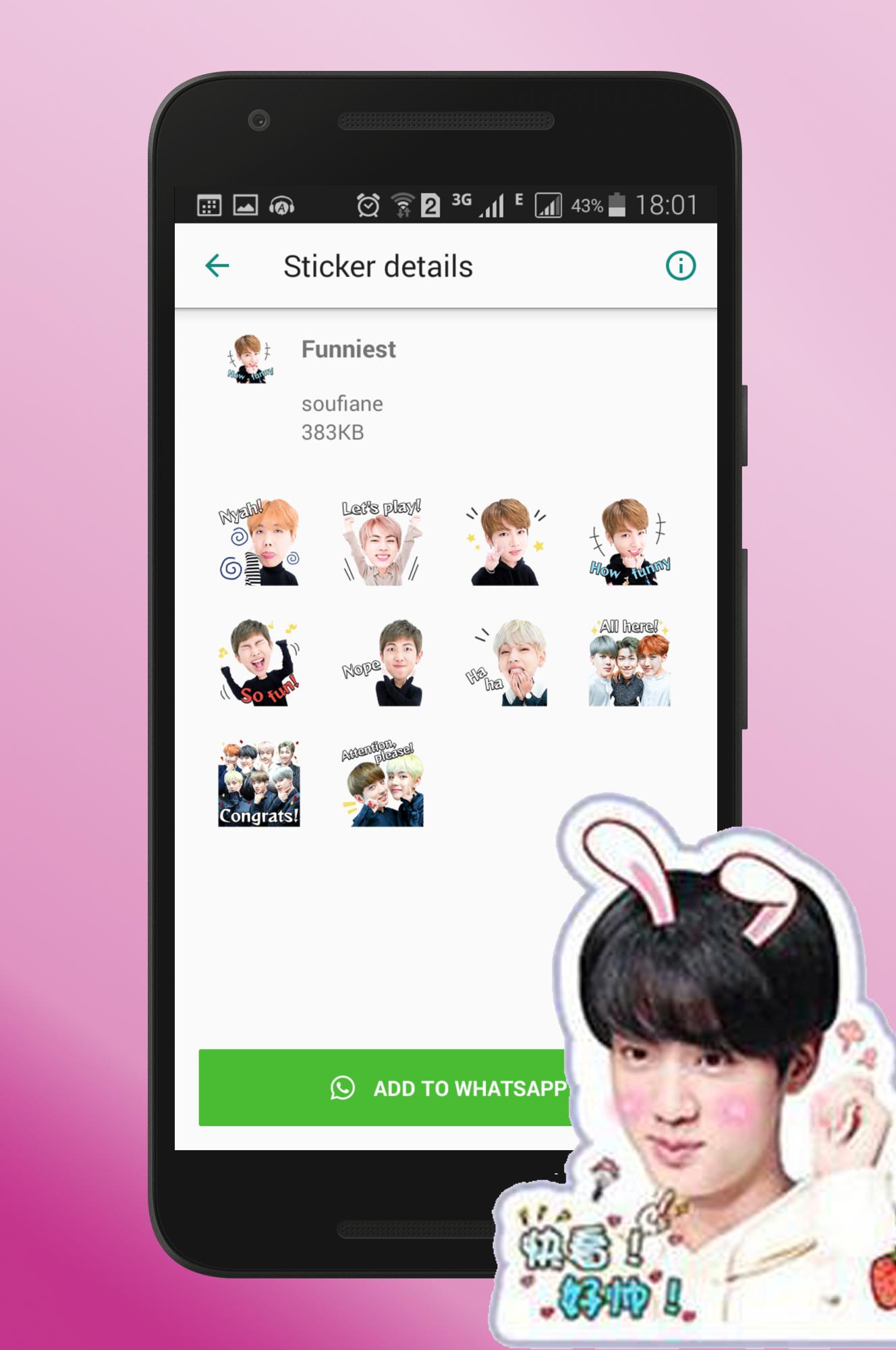  BTS  Stickers for Whatsapp  for Android APK Download 