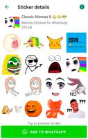 Stickers mèmes pour WhatsApp capture d'écran 1