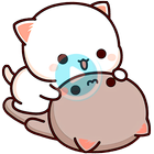 Animated Mochi Cat Stickers آئیکن
