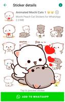 Animated Mochi Cat Stickers plakat