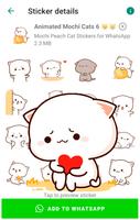 Animated Mochi Cat Stickers تصوير الشاشة 3