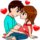 Love Story Stickers آئیکن
