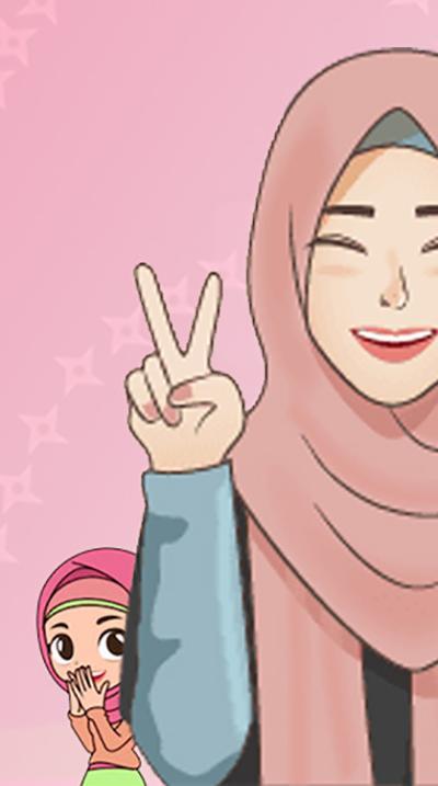 Stiker Wa Kartun Muslimah - Wa Sticker Muslimah Islami For Whatsapp For