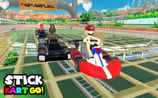 Stick Kart Go! Ultimate Racing Fast & Furry Beach โปสเตอร์