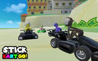 Stick Kart Go! Ultimate Racing Fast & Furry Beach ภาพหน้าจอ 1