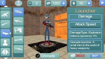 Stickman Capitaine american Rope Hero скриншот 1