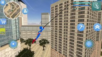 Captain Stickman Rope Hero Newyork Gangster Crime تصوير الشاشة 2