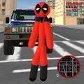 Stickman Deadpool Rope Hero