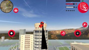 Super Hero Pool Stickman Rope Hero Gangstar Crime الملصق