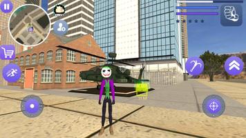 Joker Stickman Rope Hero Gnagster Crime الملصق