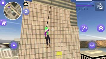 Joker Stickman Rope Hero Gnagster Crime تصوير الشاشة 2