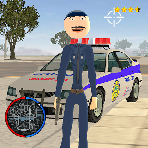 Police Stickman Rope Hero Gangstar Crime