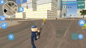 Police Stickman Rope Hero Gangstar Crime تصوير الشاشة 1