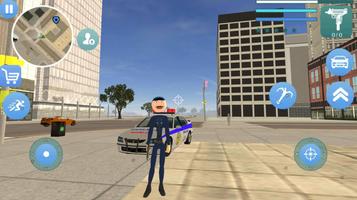 Police Stickman Rope Hero Gangstar Crime تصوير الشاشة 2