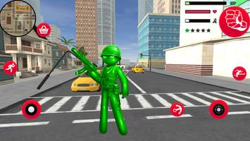 Army Men Toy Stickman Rope Her Plakat