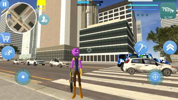 Super Thanos Stickman Rope Hero Gangstar Crime syot layar 2