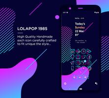 Lolapop 1985 Iconpack imagem de tela 1