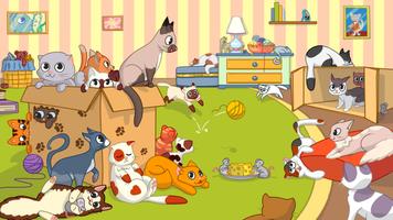 Игра для детей: коты в доме постер