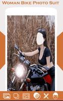 Woman Bike Photo Suit Cartaz