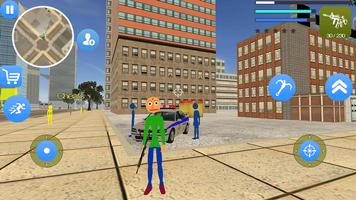 Superhero Baldiy Stickman Rope Hero Gangstar Mafia الملصق