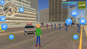 Superhero Baldiy Stickman Rope Hero Gangstar Mafia تصوير الشاشة 1