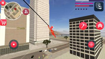 Flash Stickman rope hero - Speed Gangster Hero تصوير الشاشة 2