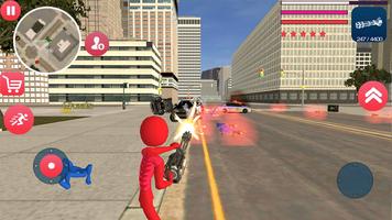 Stickman Owlet Rope Hero Pj Gangster Crime City تصوير الشاشة 2