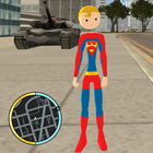 Super Boy Stickman Rope Hero - Super Avenger Hero أيقونة