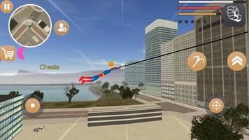 Super Boy Stickman Rope Hero - Super Avenger Hero تصوير الشاشة 1