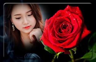 Red Rose Photo Frames Affiche