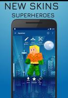 Superhero skins for Minecraft 3D پوسٹر