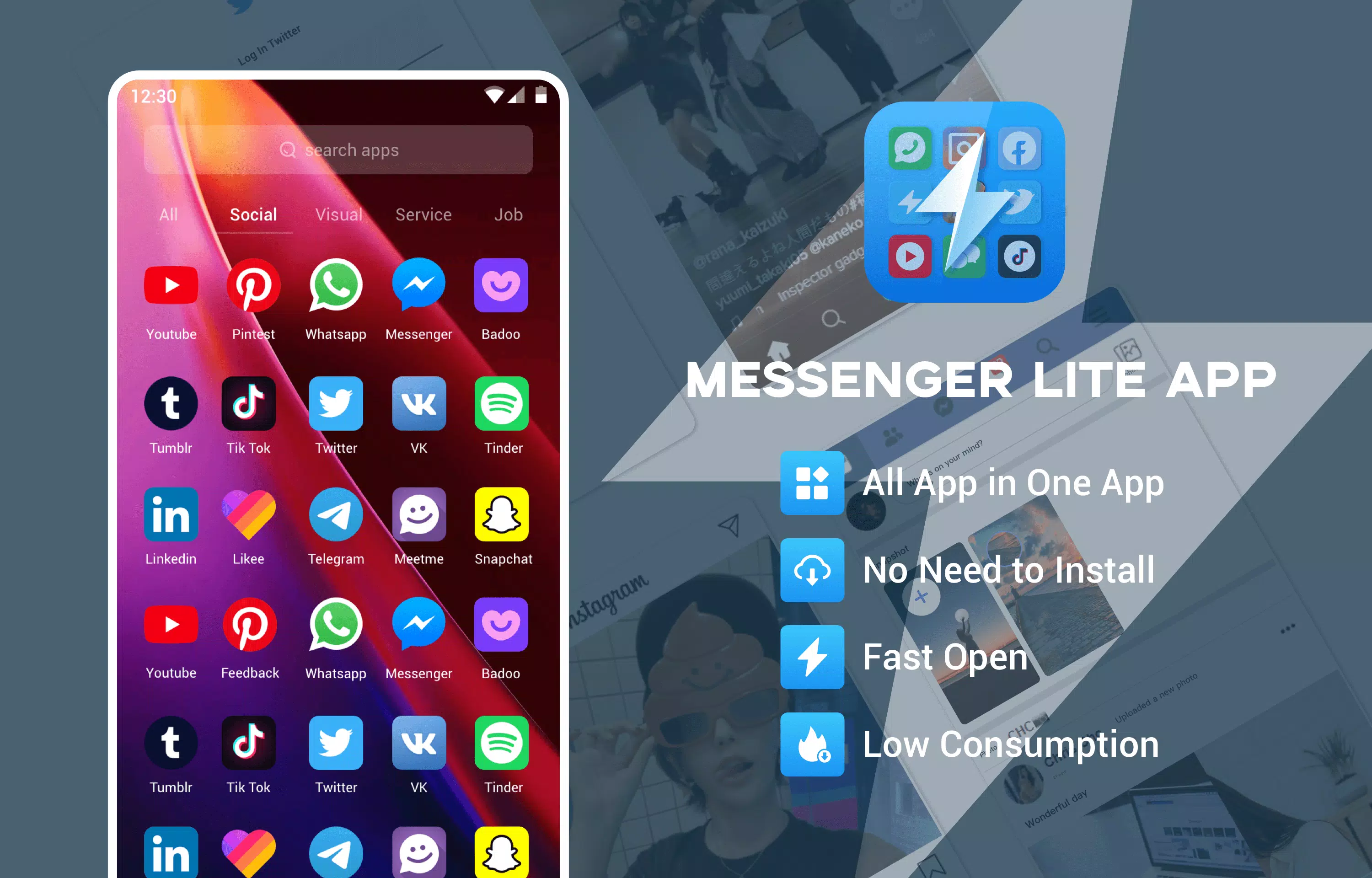 Messenger Lite, Tik Lite, Whats Lite App APK for Android Download