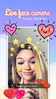 Live Face Camera Free cute & funny motion sticker capture d'écran 2