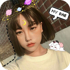 Sweet snap live face filter selfie camera edit ícone