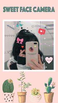 Live selfie photo edit - Sweet face camera 截图 6