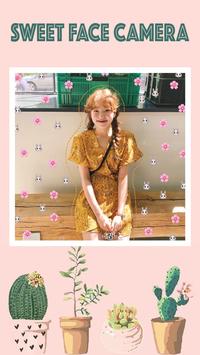 Live selfie photo edit - Sweet face camera 截图 2