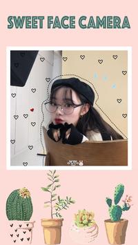 Live selfie photo edit - Sweet face camera 截图 3