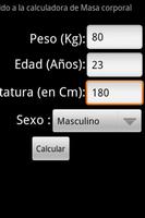 Calculadora Masa Corporal اسکرین شاٹ 1