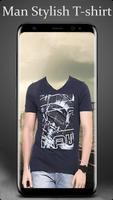 Man Stylish T-shirt Suit Editor постер