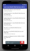 Learn Java Restful Web Service تصوير الشاشة 1