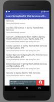 Learn Spring Restful Web Servi capture d'écran 1