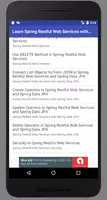 Learn Spring Restful Web Servi capture d'écran 1