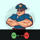 Fake call with police أيقونة