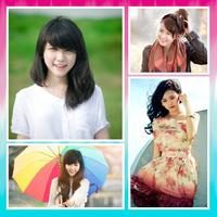 Cute Grid Photo Collage ポスター