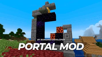 portal mod for minecraft الملصق