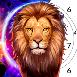 Lion Paint by Number Game
