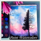 Paint with watercolors icon