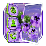 Pansy Flower Purple Theme