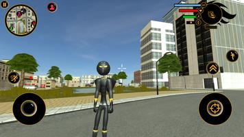 Black Panther Stickman jetpack Crime Simulator الملصق